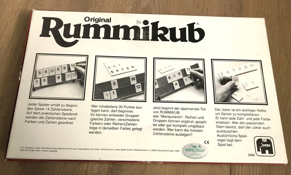 Original Rummikub Jumbo Spiel Vintage Rarit T Kaufen Auf