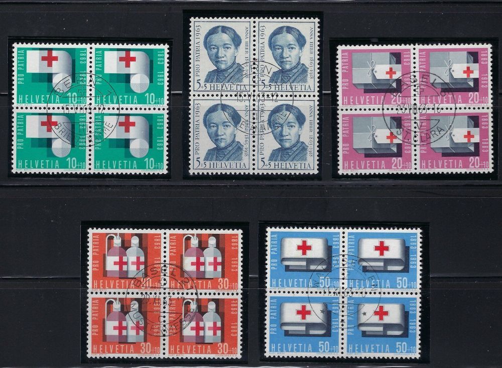 Pro Patria 1963 kompl Satz 4er Blocks ʘ Kaufen auf Ricardo