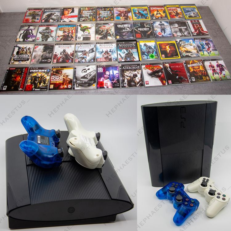 Sony PS3 Super Slim 500GB 40 PS3 Games 2 Controller Kaufen Auf