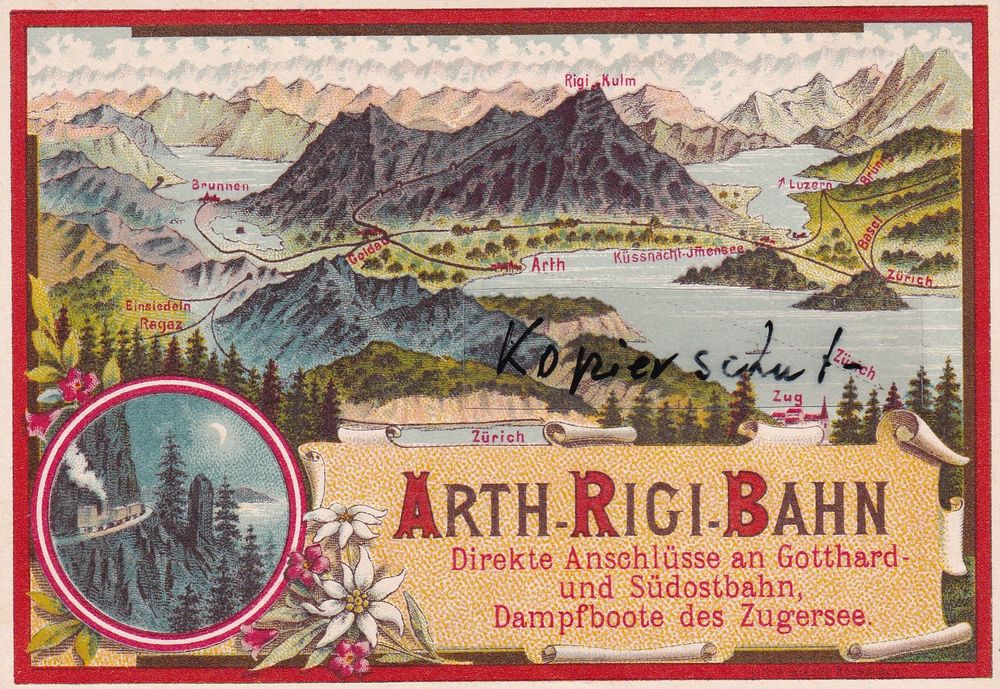 Arth Rigi Bahn Fahrplan Litho Sz Kaufen Auf Ricardo