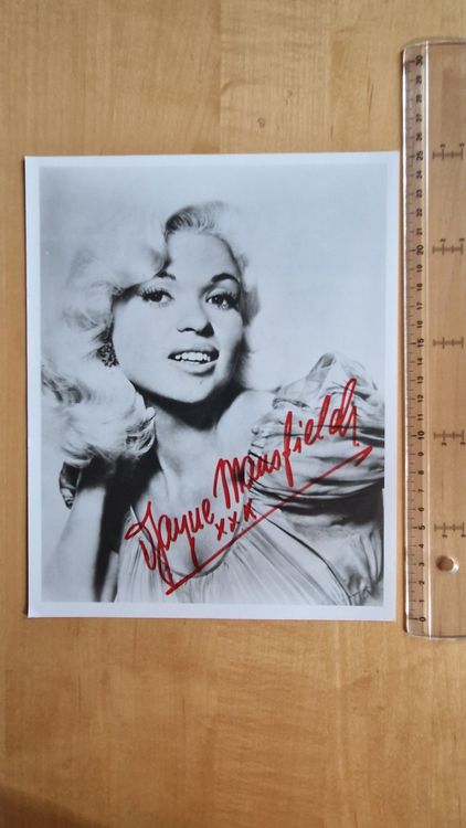 Jayne Mansfield Original Autogramm Auf Grossfoto In S W Kaufen Auf