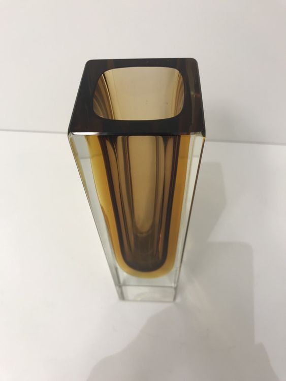 Sehr schöne Flavio Poli Murano Design Blockvase 60er 70er Kaufen auf