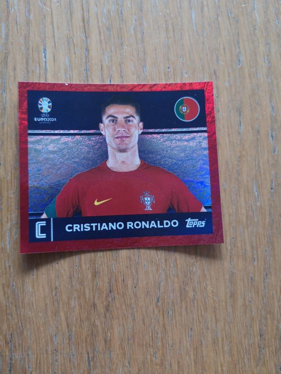 TOPPS EURO 2024 POR 2 C RONALDO MIT ROTER UMRANDUNG RAR Kaufen Auf