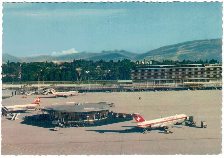 Genève Cointrin Aéroport SWISSAIR env 1965 70 Kaufen auf Ricardo