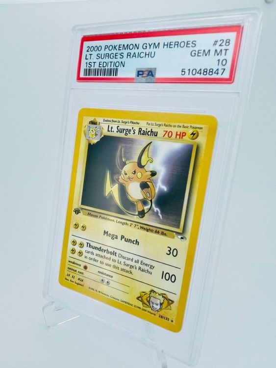 PSA 10 Lt Surge s Raichu Rare Pokémon Gym Heroes ab 1 Kaufen auf