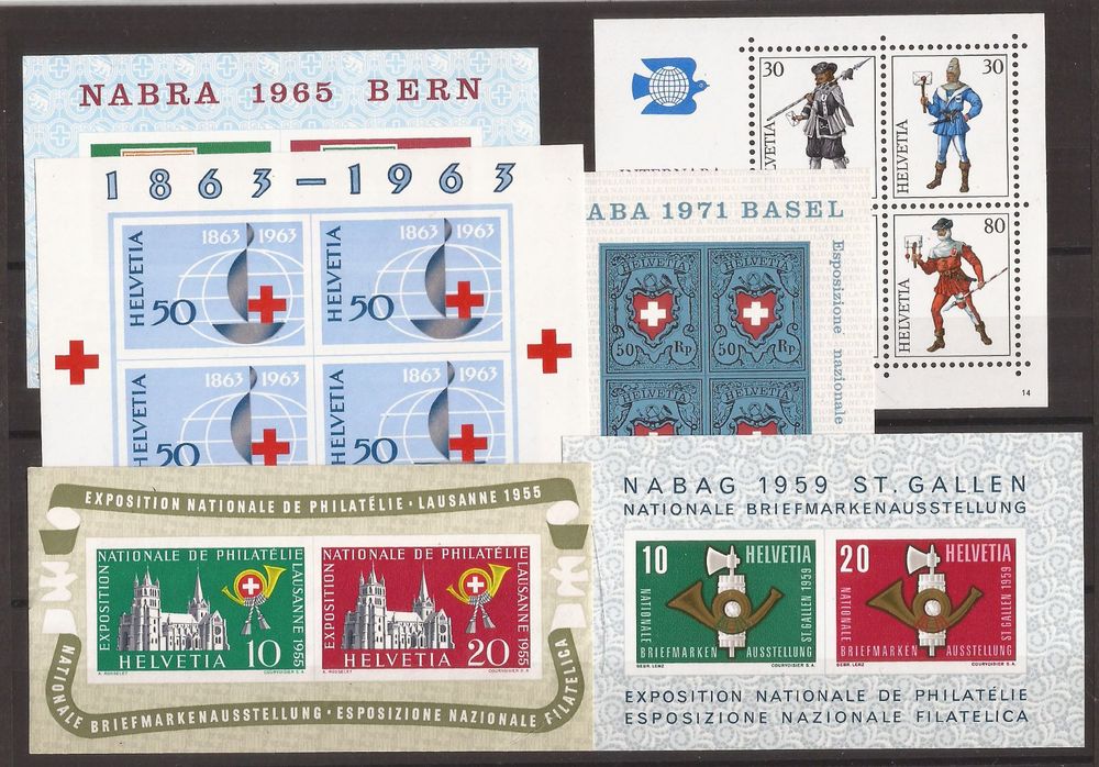 6 NABA Blocks Postfrisch 1955 1974 Teils Frankatur Kaufen Auf