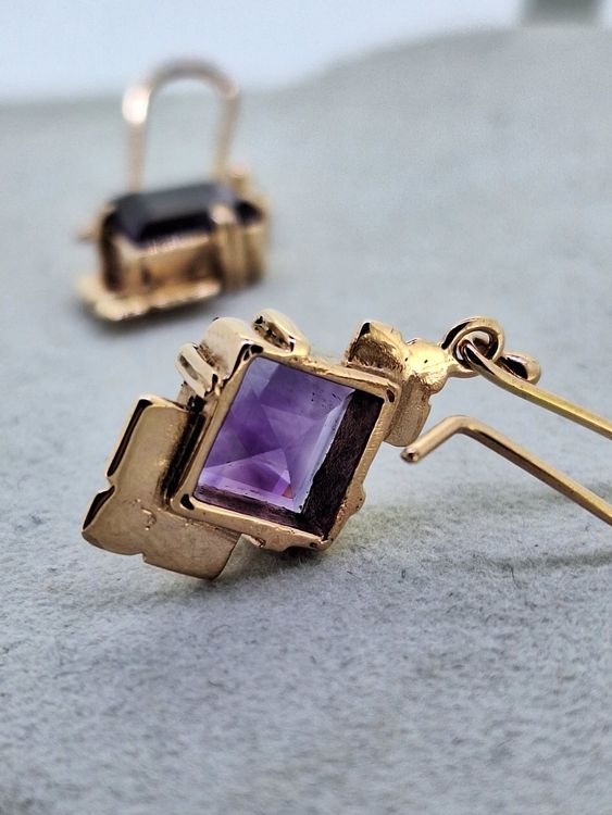 Antike Ohrstecker Mit Amethyst Edelsteine Kaufen Auf Ricardo