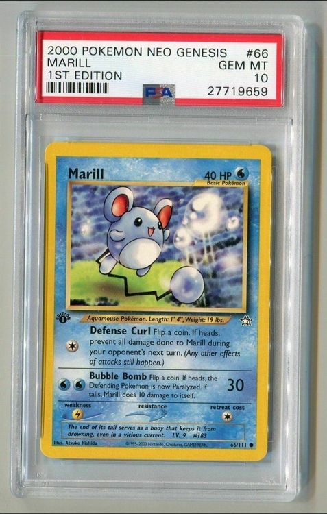 PSA 10 Marill Neo Genesis 1 Edition Kaufen Auf Ricardo