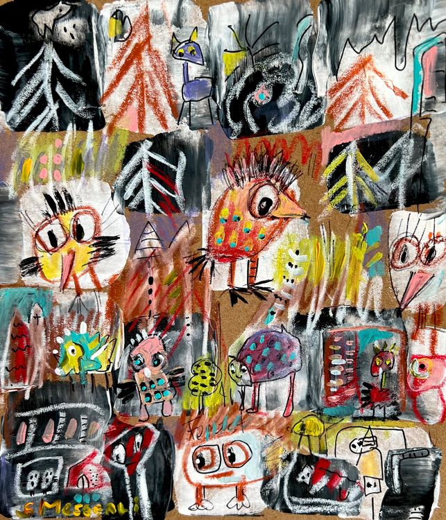 Wunderbares Art Brut Bild Original Ch Kunst Kaufen Auf Ricardo