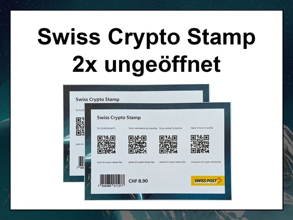 X Swiss Crypto Stamp Unge Ffnet Kaufen Auf Ricardo