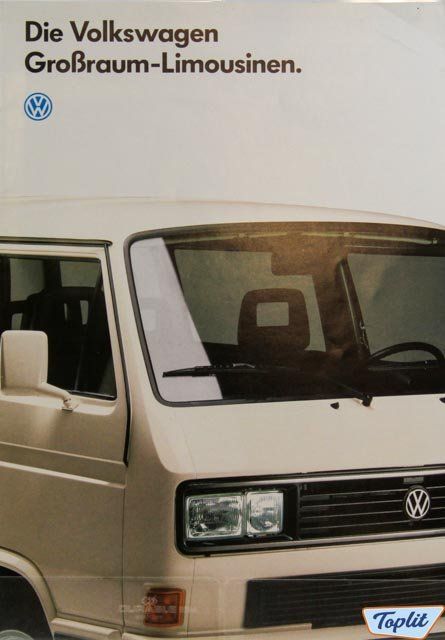 ORIGINAL NEUWAGEN PROSPEKT VW T3 BUS CARAVELLE 1989 Kaufen Auf