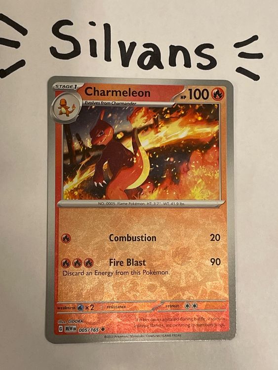 Charmeleon Reverse Holo 005 165 MEW 151 Englisch Kaufen Auf Ricardo