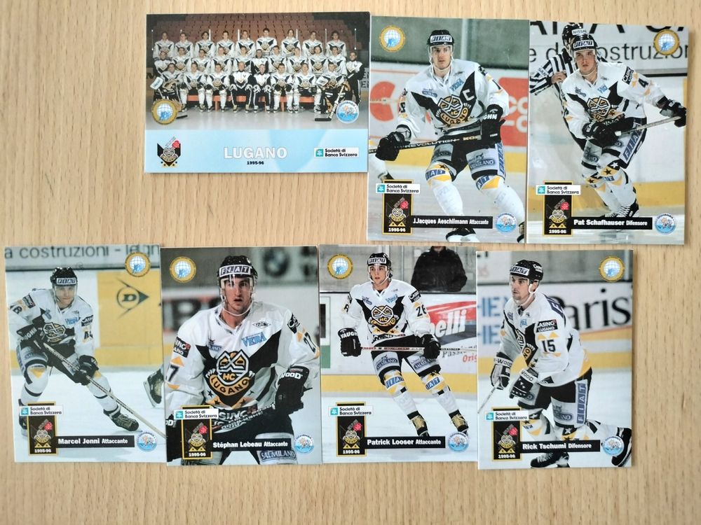 Alte Schweizer Eishockey Spieler Karten HC Lugano 1995 96 Kaufen