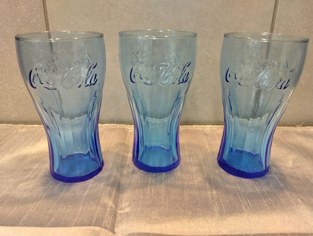 2007 2008 McDonald s Coca Cola Glas 3 Gläser Classic Blau Kaufen auf