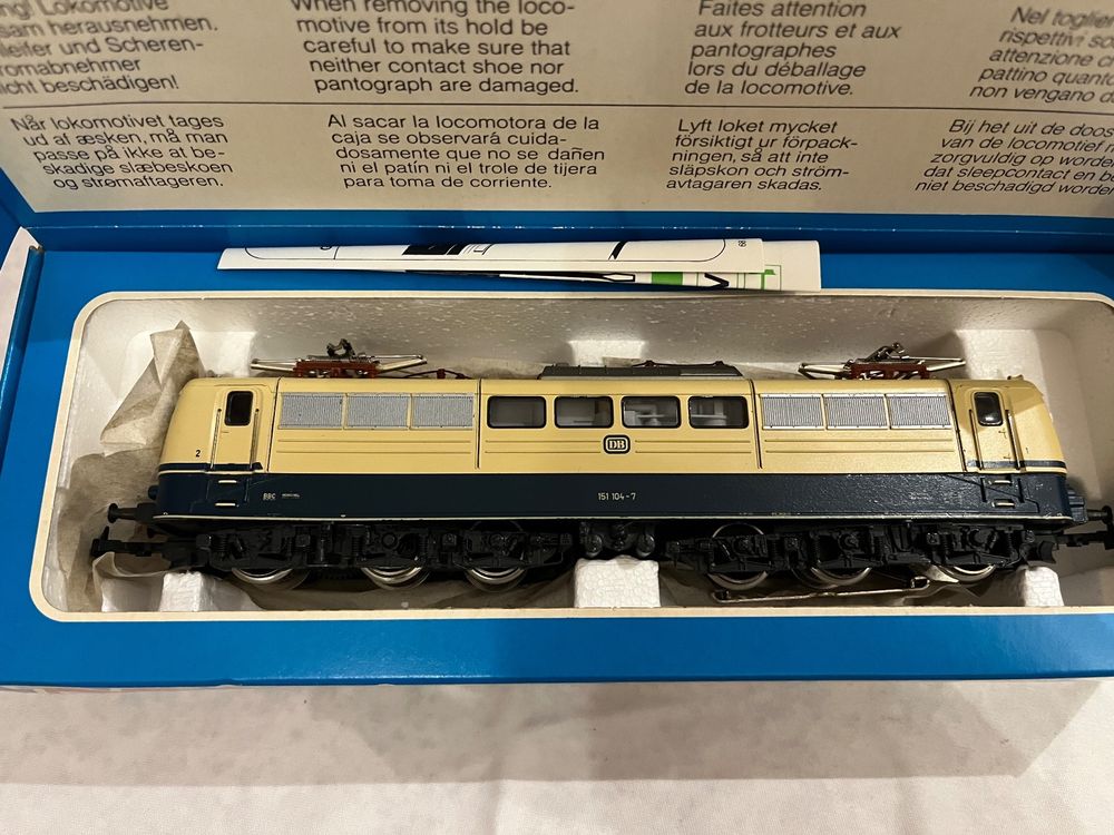 Märklin 3058 E lok DB 151 104 7 OVP aus 1976 erste Version Kaufen