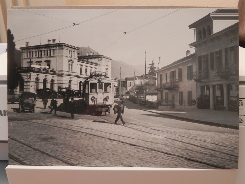 Ak Rar Vecchia E Rara Fotografia Piazza Stazione A Muralto Kaufen