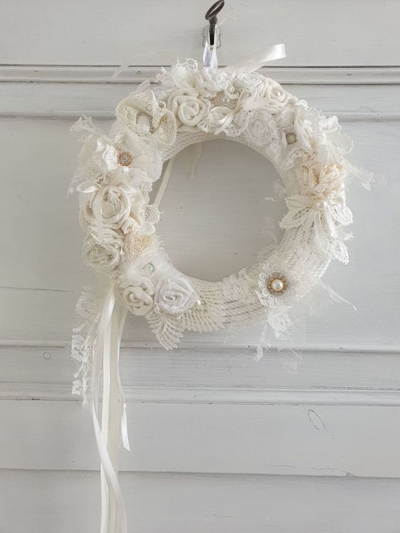 Kranz Deko Vintage Shabby Chic Geschenk Spitze Romantik Kaufen Auf