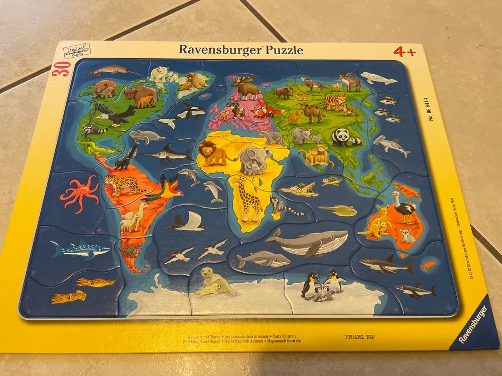 Puzzle Weltkarte Ravensburger 30 Teile Kaufen Auf Ricardo