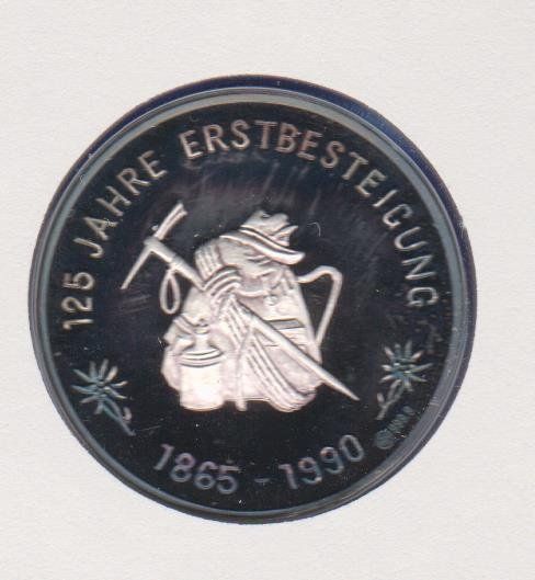 Silber Medaille Matterhorn 125 J Erstbesteigung 1990 Kaufen Auf