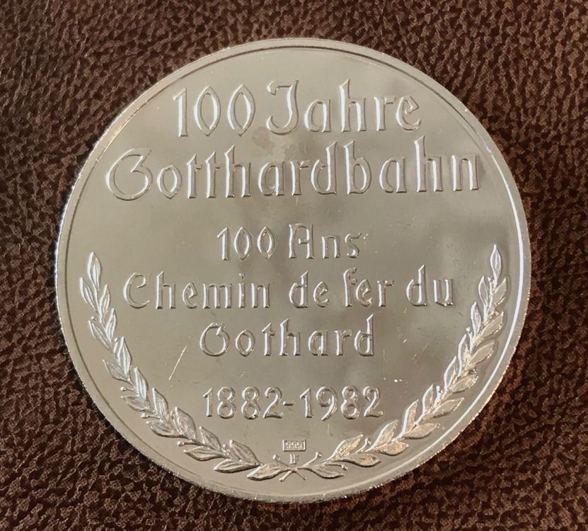 Silber Medaille Jahre Gotthard Bahn Kaufen Auf Ricardo