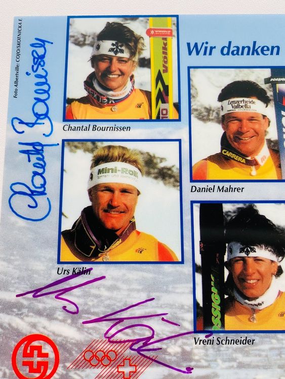 1992 Olympia Albertville Autogramme Ski Kaufen Auf Ricardo