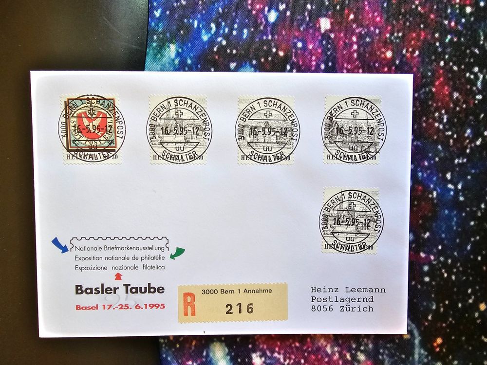 CH 1995 TAUBE FDC ORTS ET VOLL STEMPEL BERN MIT AK STEMPEL Kaufen Auf