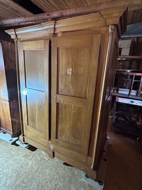 Biedermeier Schrank mit Säulen Kirschbaum b170 H205 T55 Kaufen auf