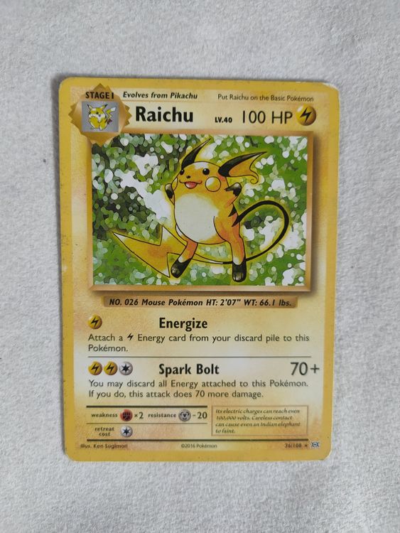 Pokemon Card Raichu Xy Evolution English En Kaufen Auf Ricardo