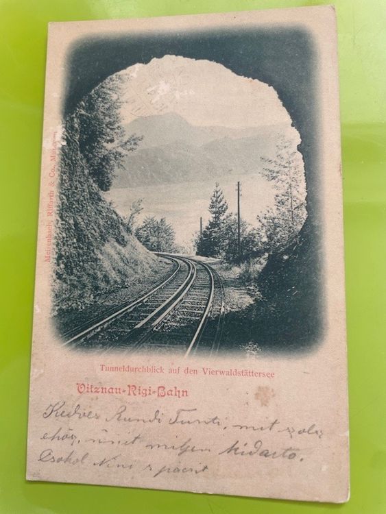 Tunneldurchblick Von Der Vitznau Rigi Bahn Im Jahre Kaufen