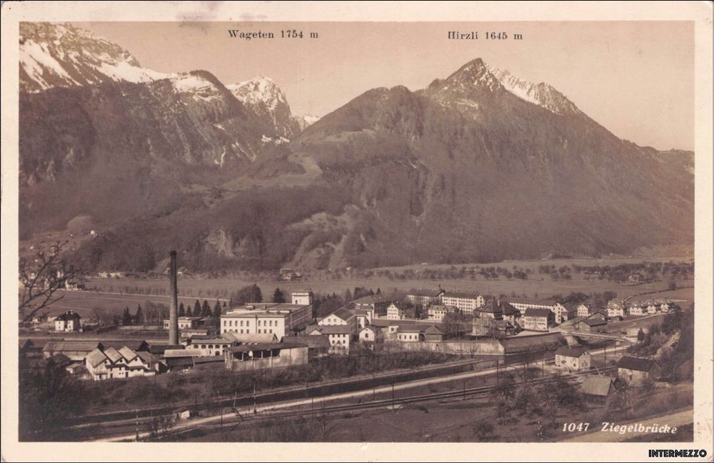 Ziegelbrücke GL ca 1920 Bahnhof Fabrik Kaufen auf Ricardo