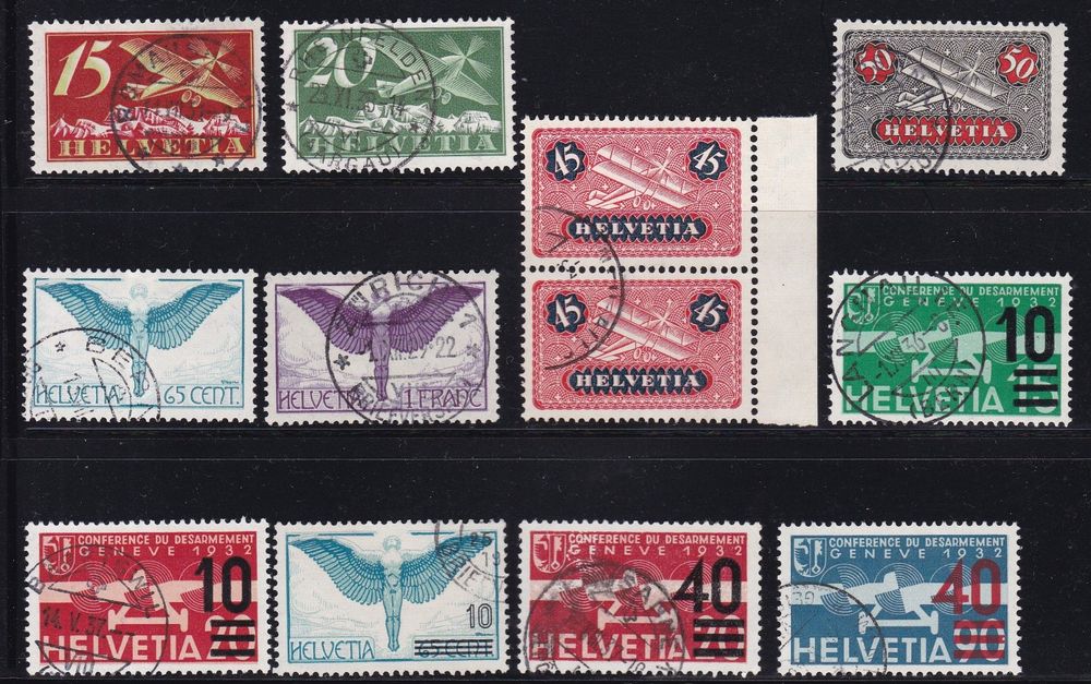 CH Briefmarken Lot Flugpost Ab 1923 Mit Viererblocks Kaufen Auf