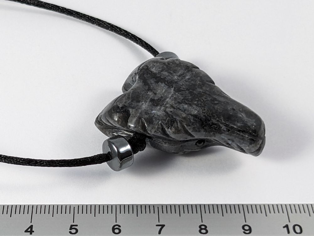 Wolfskopf Anhänger Kette aus Larvikit Wolf Schmuck Kaufen auf Ricardo