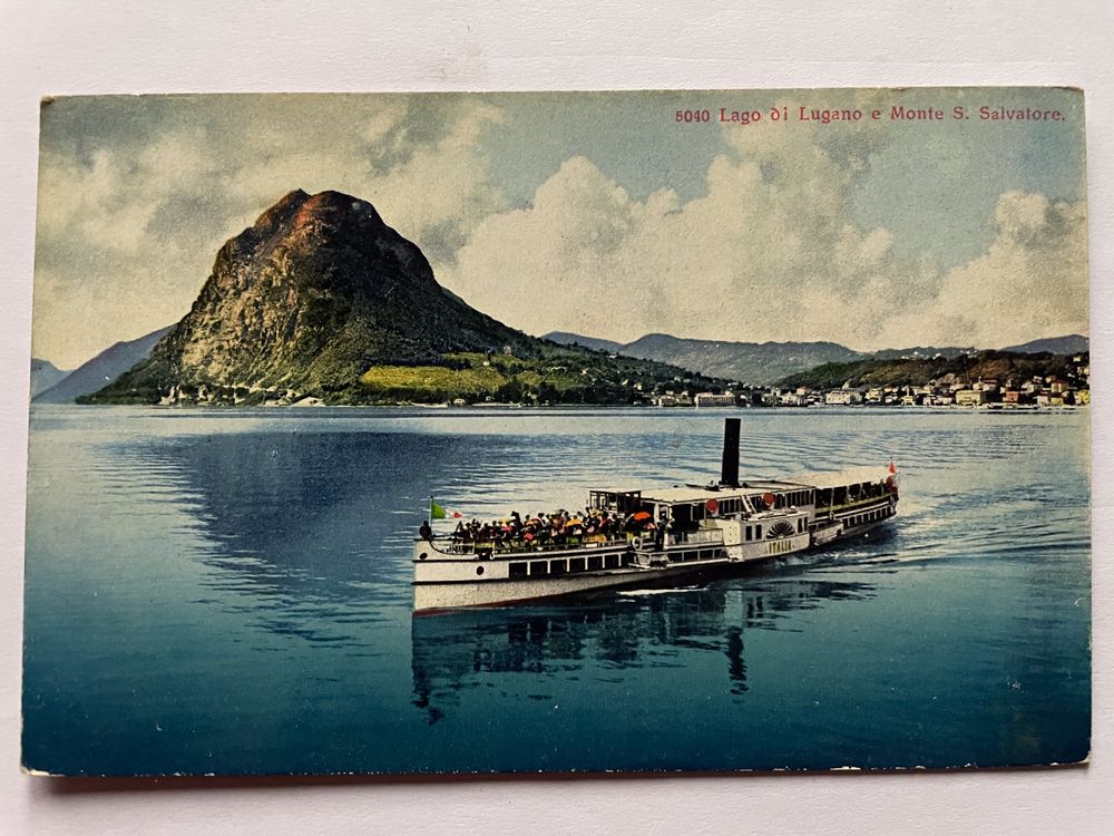 Lugano Lago Di Lugano E Monte S Salvatore Dampfschiff Kaufen Auf