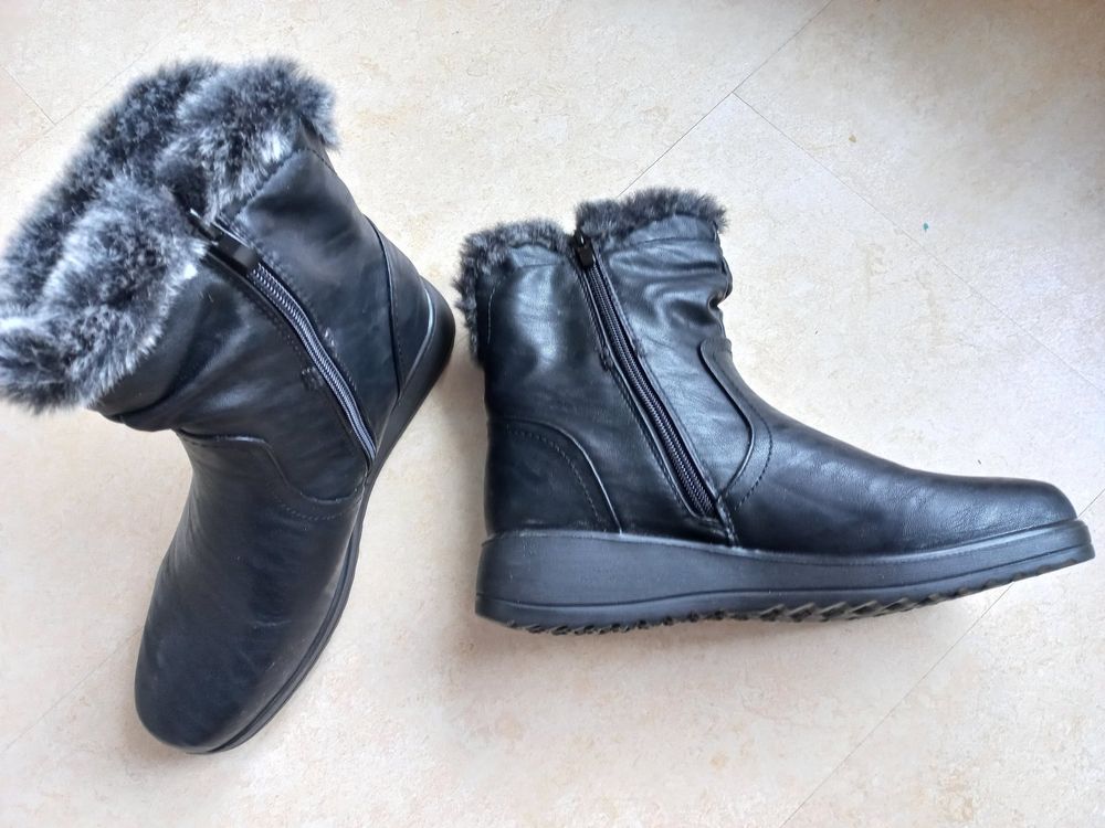 Schwarze Winterstiefel Aus Leder Gr Kaufen Auf Ricardo