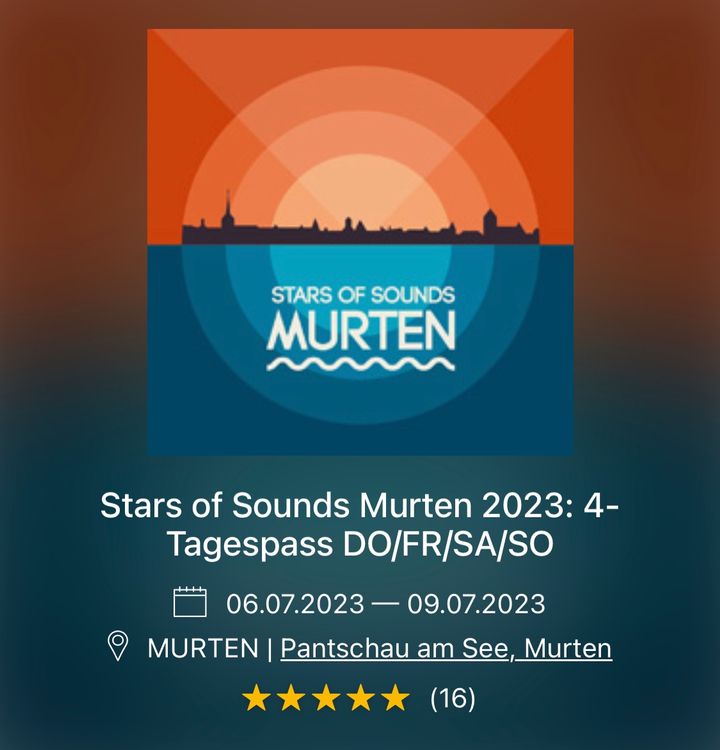 Tagespass F R Stars Of Sounds In Murten Kaufen Auf Ricardo