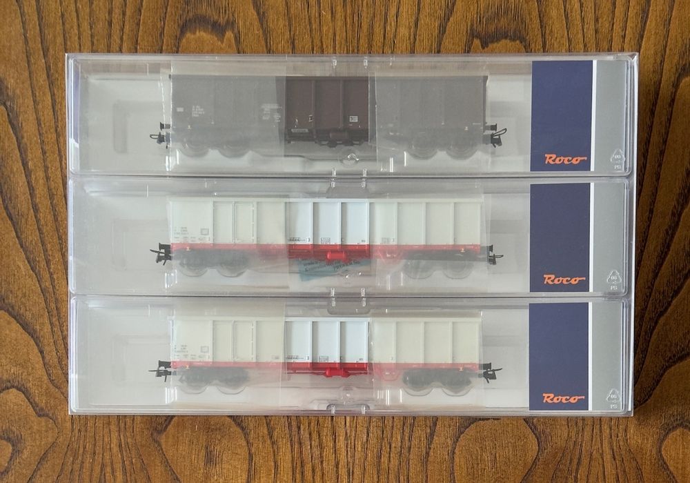 ROCO 67153 Set 3 Wagen Eanos ÖBB Rail Cargo Austria DC Kaufen auf Ricardo