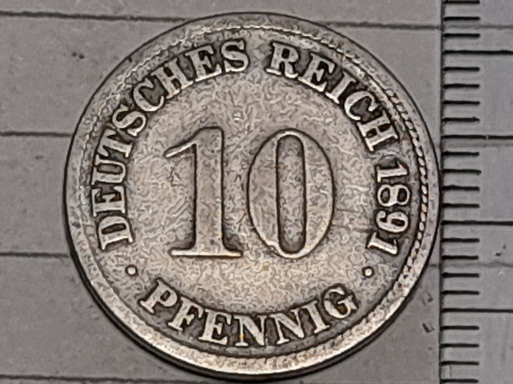 10 Pfennig 1891 D Deutsches Kaiserreich Wilhelm II Selten Kaufen