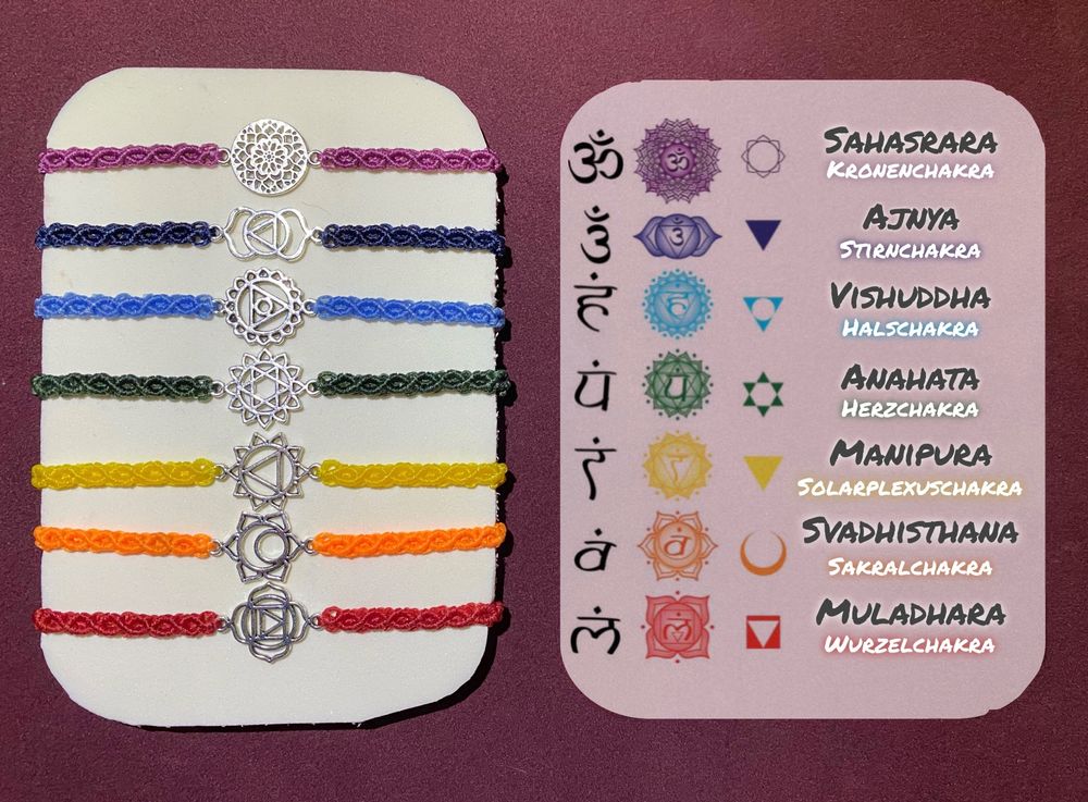 Chakra Makramee Armb Nder Im Set Spiritualit T Boho Kaufen Auf