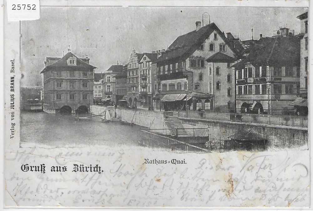 Gruss aus Zürich Rathaus Quai 1899 Kaufen auf Ricardo