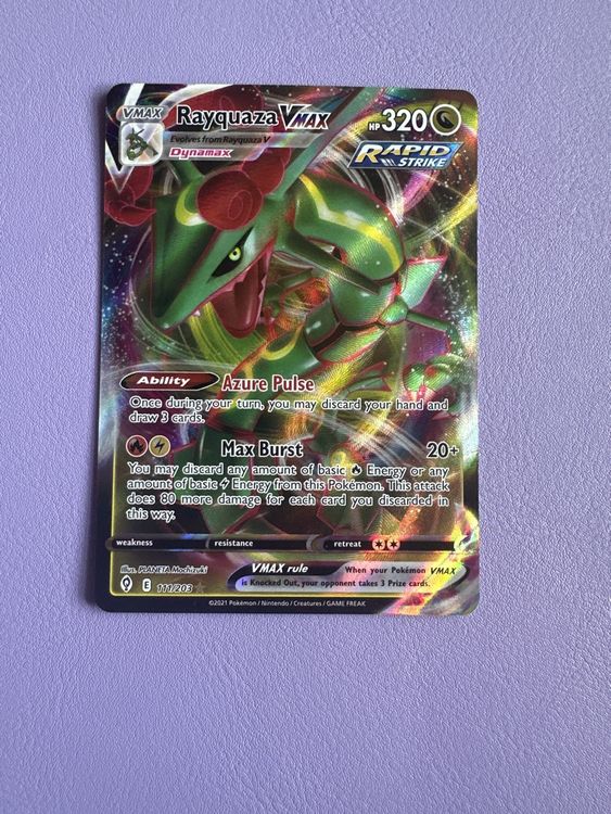 Pokemon Rayquaza Vmax Fullart Rare Top Zustand Fanfavorite Kaufen Auf