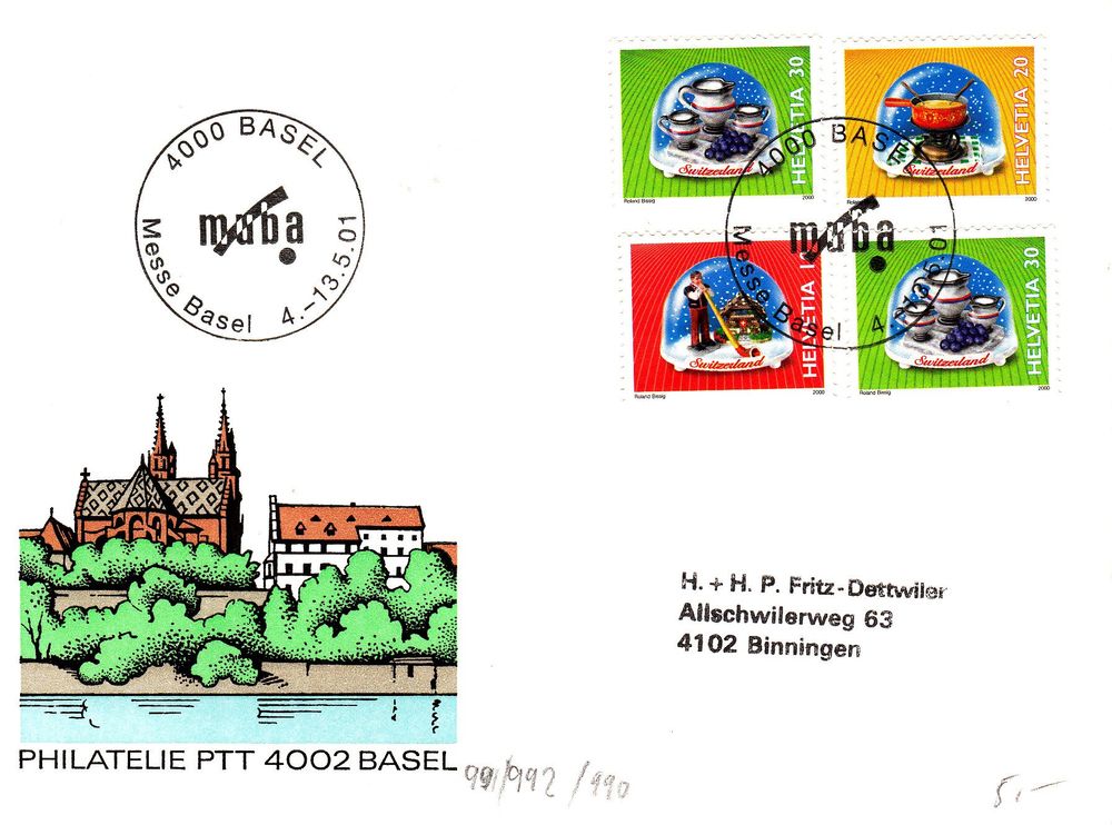 Letzter PTT Mustermesse Sonder Poststempel 2001 Philatelie Kaufen