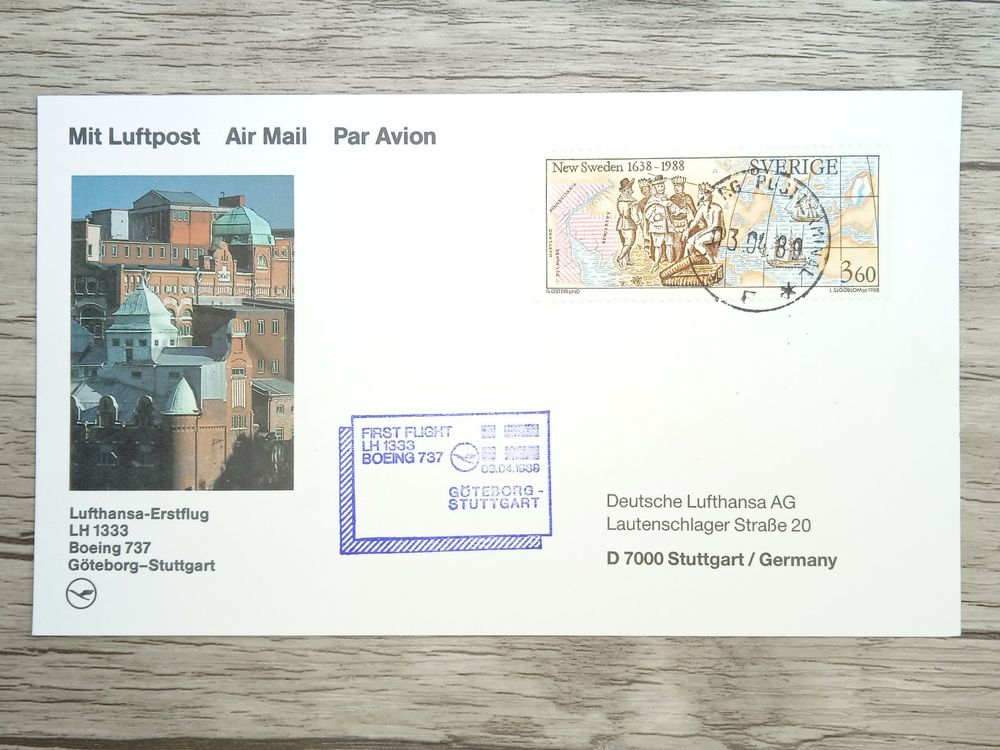 Tr Carte Postale Timbre Suede Theme Aviation Kaufen Auf Ricardo