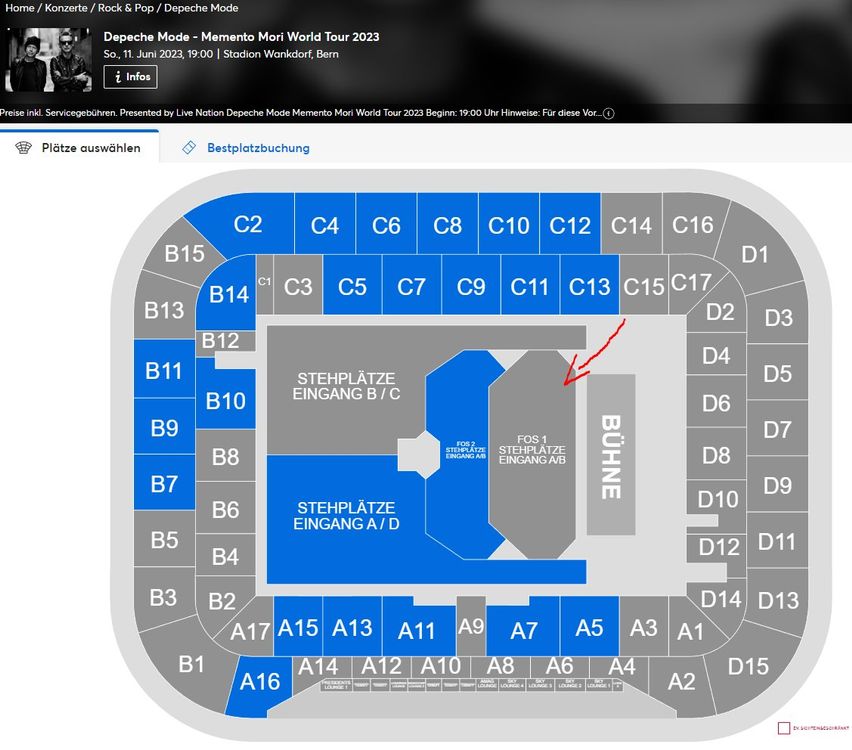 Depeche Mode Front Of Stage Stehplatz 2 Tickets Kaufen Auf Ricardo