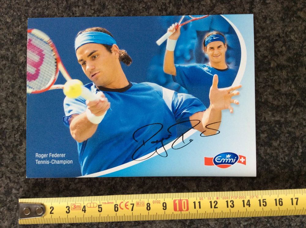 Roger Federer Original Autogramm Karte Cm X Cm Kaufen Auf