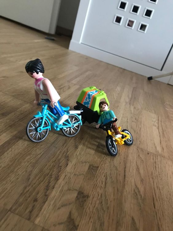 Playmobil Fahrrad mit Anhänger und Figuren Kaufen auf Ricardo