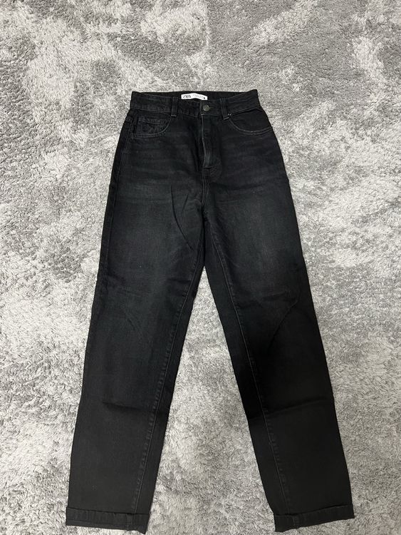 Zara Hose Mom Jeans Schwarz Kaufen Auf Ricardo