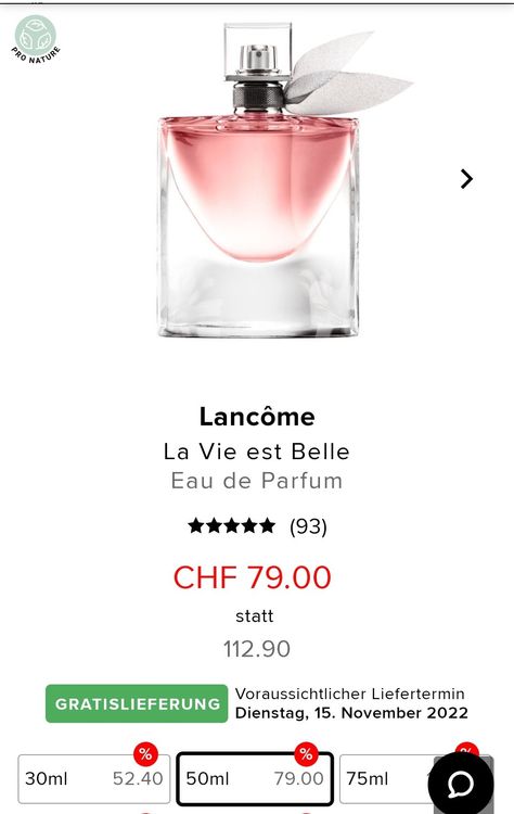 La vie est belle Eau de Parfum Spray nachfüllbar von Lancôm Kaufen