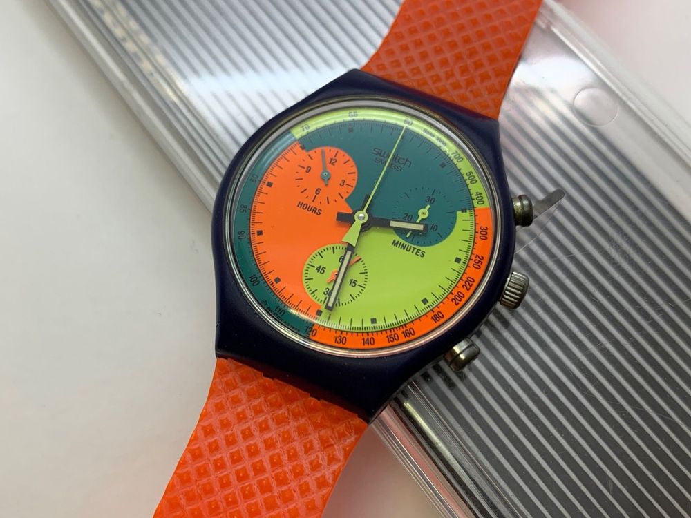 Swatch Chronograp SIGNAL FLAG SCN101 mit Box läuft Kaufen auf Ricardo