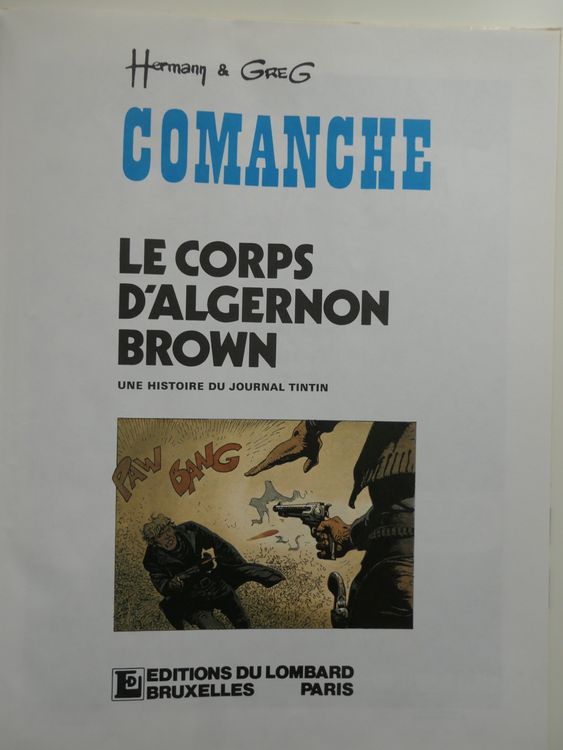 Comanche Le Corps D Algernon Brown E O 1983 Tome 10 Kaufen Auf