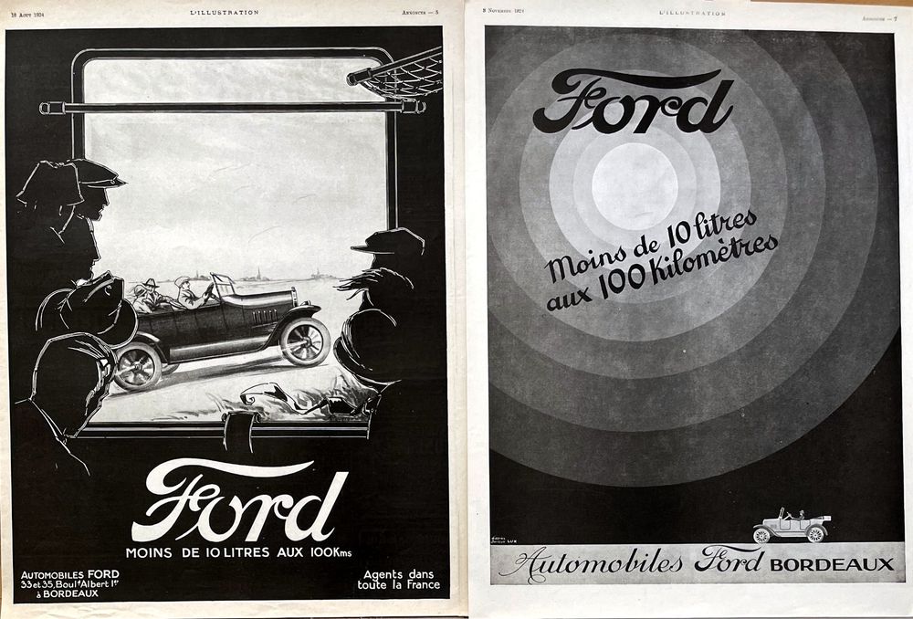 Ford Cars 4 Alte Werbungen Anciennes publicités 1924 Kaufen auf